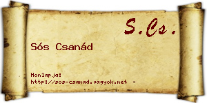 Sós Csanád névjegykártya